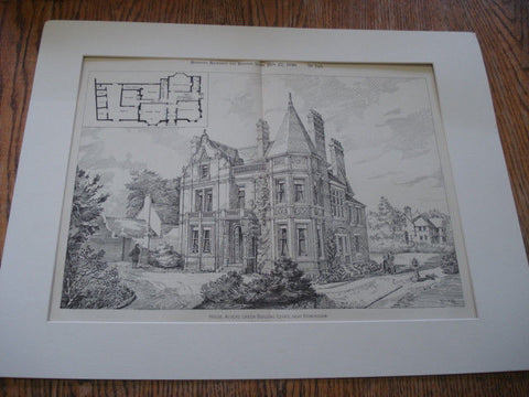House Acock's Green Building Estate, Birmingham, England, 1890. Essex & Nichols