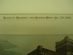 Masonic Temple in Richmond VA, 1890. J. B. Legg. Original Plan