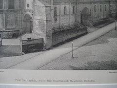 Cathedral, Bamberg, Bavaria, 1897. Blatter fur Architektur. Gelatine