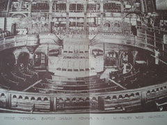 Interior:  Peddie Memorial Baptist Church, Newark NJ, 1891. W. Halsey Wood. Photo