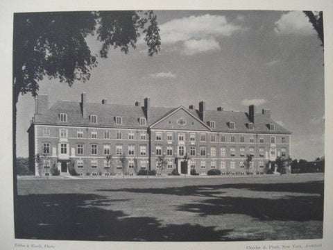 Agriculture Building, University of Illinois in Urbana IL, 1927. Charles A. Platt. Lithograph
