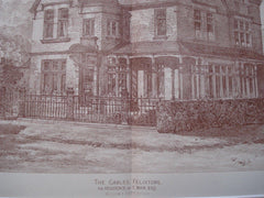 The Gables:Residence of T. Maw, ESQ. Felixtowe, England, 1890. Lithograph