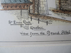St. Louis Gate, Quebec, Canada, 1879, Original Plan
