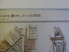 Sketches of Wethersfield, CT, MA, M P Hapgood, 1885, Original Plan, Hand Colored