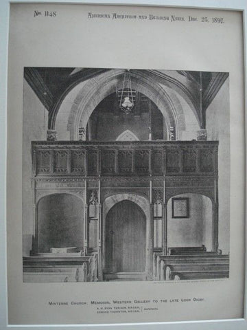 Minterne Church, England, 1897. A. H. Ryan Tennison, Edward Thornton. Photogravure