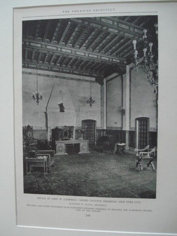 Office of John W. Campbell, Grand Central Terminal, New York NY, 1926.  Augustus N. Allen