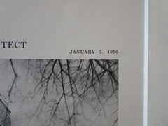 Barrett Apartments, Chicago, IL, Schmidt, Garden & Martin, 1916, Lithograph