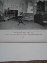 Thayer Hotel,  West Point NY, 1926. Caughey & Evans. Lithograph