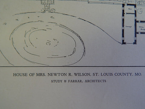 House of Mrs. Newton R. Wilson, St. Louis County, MO, 1928, Lithograph