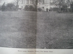 White Lodge: Garden Front, Richmond, Surrey, England, 1893. Photo