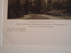 Liberal Arts: Sesquicentennial International Exposition, Philadelphia PA, 1926. Carl A. Zieglar