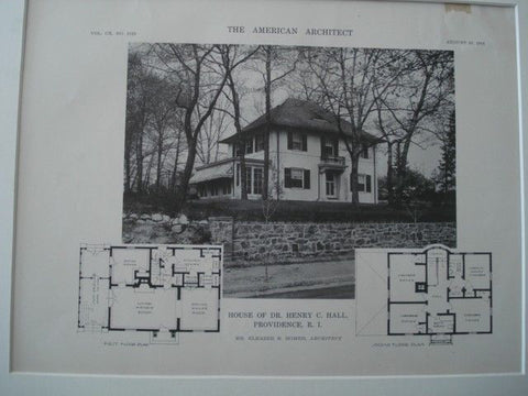 House of Dr. Henry C. Hall, Providence, RI, 1916 Eleazer B. Homer, Architect