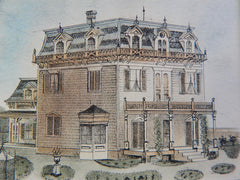 Residence, Captain R J Wheeler, Stillwater, MN, 1874, Original, Hand Colored