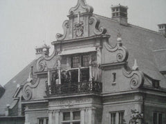 House of Herr Emanuel Scrol, Munich, Bavaria, 1900. E. Seidl. Gelatine