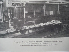 Interior: Hanover Chapel, England, 1892.  C. R. Cockerell. Gelatine
