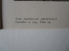 Charles Smithers House, White Plains, NY, Donn Barber, F.A.I.A, 1924, Lithograph