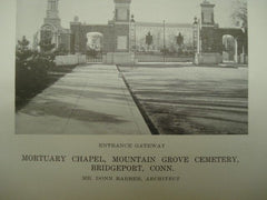 Entrance: Mortuary Chapel at Mountain Grove Cemetery. Bridgeport CT. 1916. Donn Barber