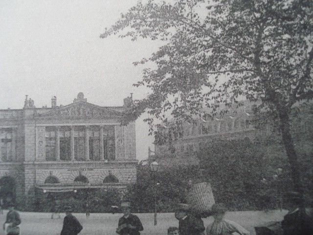 Neues Theater in Leipsic, Saxony, 1893. C. F. Langhaus. Gelatine
