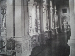 Corridor: Gosford House, Longniddry, Scotland, 1895. W. Young. Photogravure