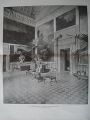 Entrance Hall: Althorp Park,  Northhampton, England, 1893. Photogravure