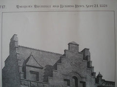 House of H. Murdock Esq., Brooklyn NY, 1889. G. P. H. Gilbert. Photo