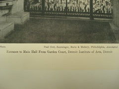 Main Hall Detroit Institute of Arts. Detroit MI, 1927. Paul Cret, Zantzinger, Borie & Medary