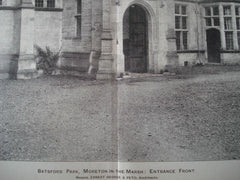 Entrance:Batsford Park, Moreton-In-The-Marsh, England, 1893. Ernest George & Peto