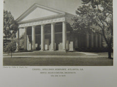 Chapel, Spelman Seminary, Atlanta, GA, 1928, Lithograph