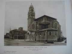 First Presbyterian Church, Tacoma WA, 1927. Cram & Ferguson. Lithograph
