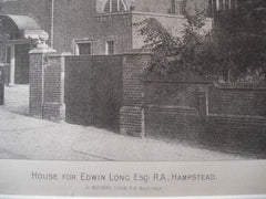 Exterior: House for Edwin Long Esq, Hampstead, England, 1890. R. Norman Shaw
