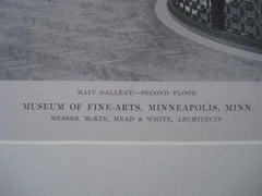 Museum of Fine-Arts, Minneapolis MN, 1915. McKim, Mead & White. Lithograph