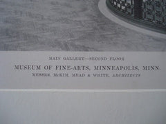 Museum of Fine-Arts, Minneapolis MN, 1915. McKim, Mead & White. Lithograph