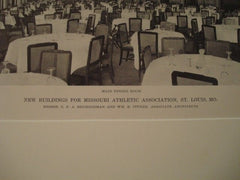 Dining Room:Missouri Athletic Association, St. Louis MO, 1916.G.F.A. Brueggeman and Wm. B. Ittner