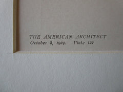 Masonic Temple, Chester, PA, Ritter & Shay, Arch., 1924, Lithograph