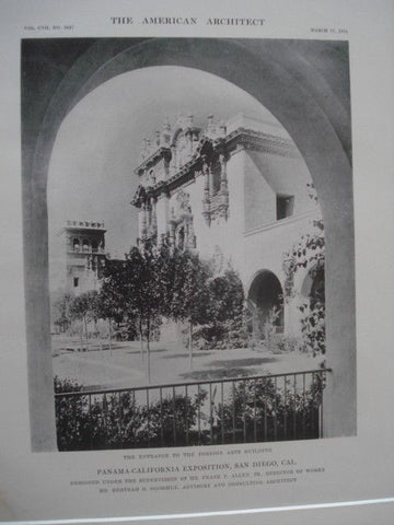 Foreign Arts Building: Panama-California Exposition, San Diego CA, 1915. Frank P. Allen Jr.