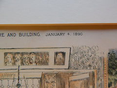 Dining Table, John A. McCall Residence, Mellen Westell & Kirby, 1890, Orig Plan