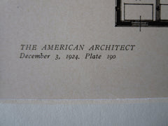 Office of Dwight James Baum, Architect, Riverdale, NY, 1924, Lithograph
