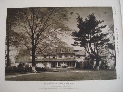 House of Allen Toby, Scarsdale NY, 1927. Julius Gregory. Lithograph