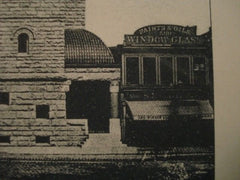 Peddie Memorial Baptist Church, Newark NJ, 1891. W. Halsey Wood. Lithograph