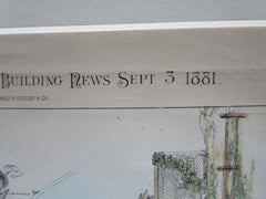 Beach Island Cottage, Cohasset, MA, 1881, Original Plan. Kirby & Lewis