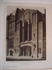 Rutgers Presbyterian Church, New York NY, 1926. Henry Otis Chapman. Lithograph