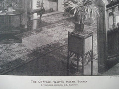 Interior: Cottage, Walton Heath, Surrey, England, 1893. B. Vaughan Johnson
