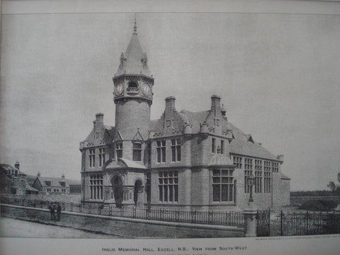 Inglis Memorial Hall, Edzell, South Wales, 1898. G. & L. Ower. Photo
