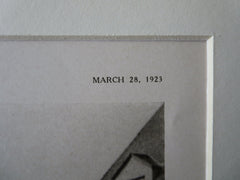 Thomas Nickols Estate, Los Angeles, CA, Pierpont & Davis, 1923, Lithograph