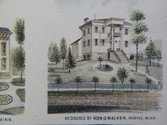 Residences; B D Nelson and O Walker, Stillwater, Marine, MN, 1874, Original