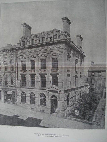 Newcastle and Gateshead Water Co's Offices in UK, 1898. R. Knill Freeman & S. D. Robins