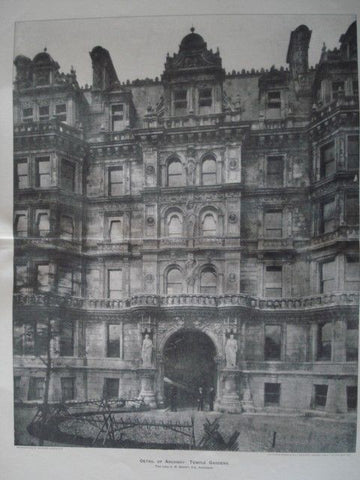 Archway, Temple Gardens, England, 1895. E. M. Barry. Photogravure