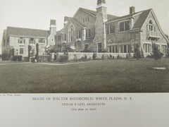 House of Walter Rothschild, White Plains, NY, 1928, Lithograph