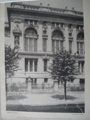 University Library, Strasburg, Alsace, 1897. Pavelt, Hartel & Neckelmann,  and Wagner