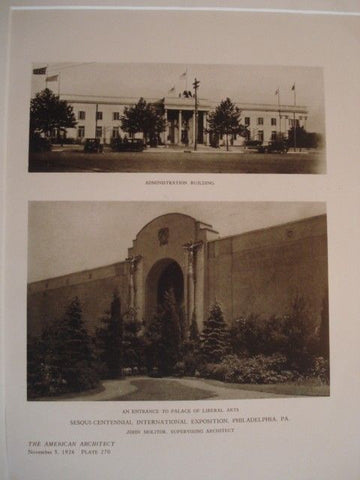 Liberal Arts: Sesquicentennial International Exposition, Philadelphia PA, 1926. Carl A. Zieglar